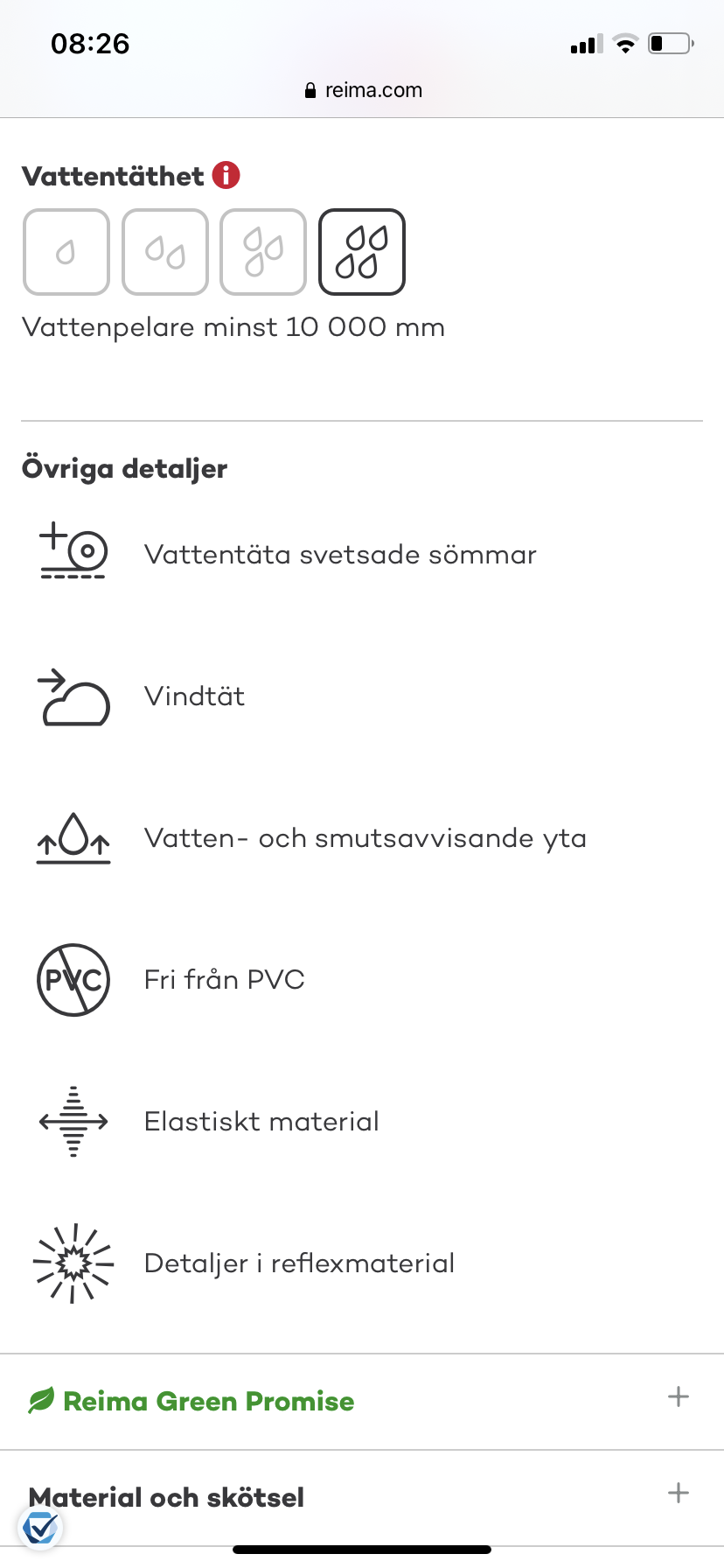 Regnkläder Reima, helt set! Stl. 92