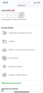 Regnkläder Reima, helt set! Stl. 92