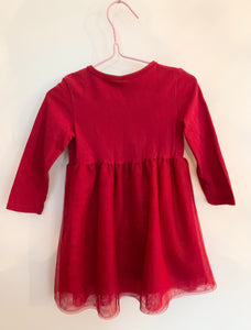 Röd klänning, Stl. 86