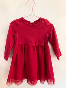 Röd klänning, Stl. 86